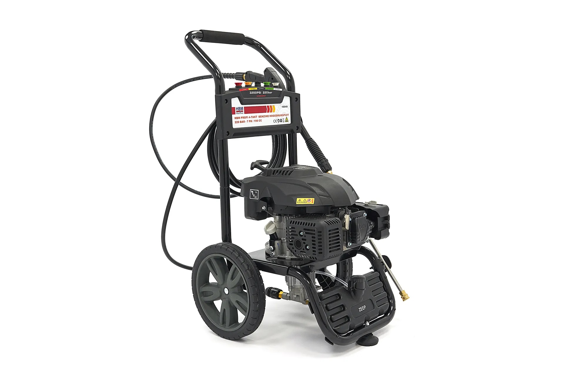 Nettoyeur haute pression thermique 4 temps à essence 228 BAR - 7 CV / 196 cc - HBM