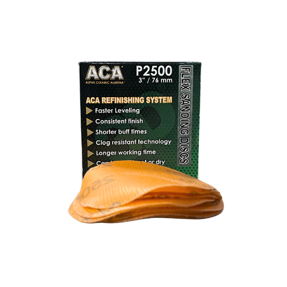 [G-32500-O] ACA Flex P2500 75mm Abrasif Orange – 3D Car Care